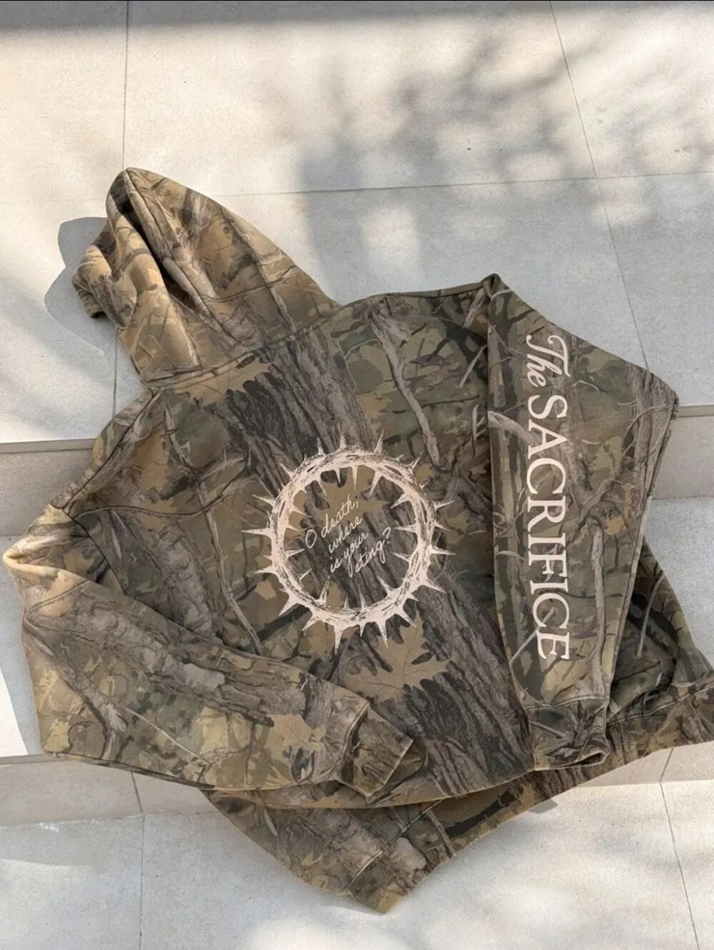 The Sacrifice Camo Hoodie - Olive Green